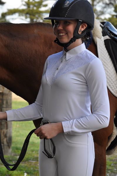 White Lace Competition Shirt