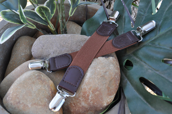 Brown Leather Jodhpur Clips - 2 pack