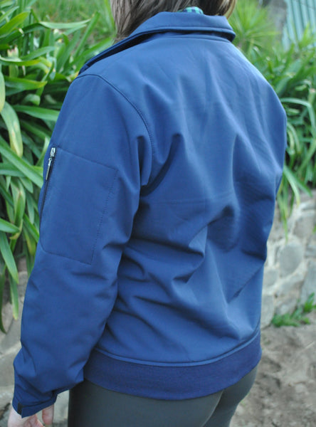 Navy Blue Winter Jacket back view