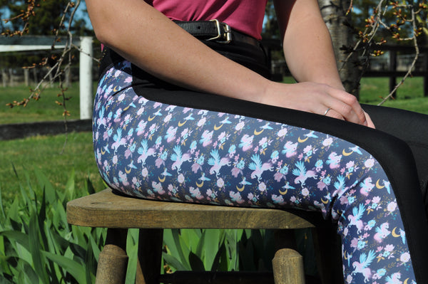 Unicorn Riding Tights Side View