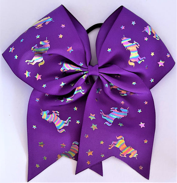 Large Bow Hair Bands - Purple