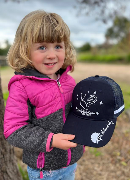 Lucky Kids Equine Embroidered Navy Baseball Cap