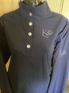 Base Layer - Ladies Navy with Crystal buttons