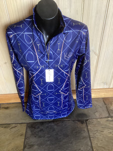 Base Layer - Navy with Stirrup & Bit pattern