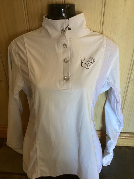 Base Layer - Ladies White with Crystal buttons