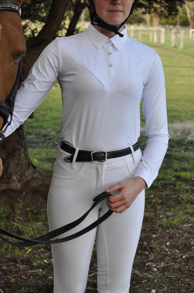 White Lace Competition Shirt