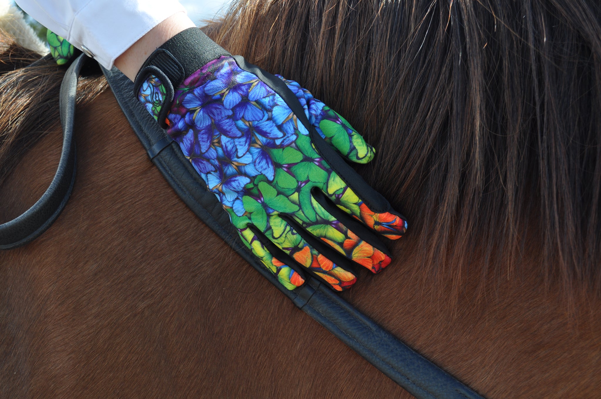 Rainbow Butterfly Horse Riding Gloves