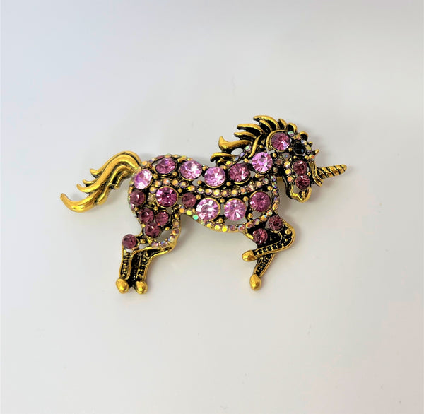 Pink Unicorn Brooch