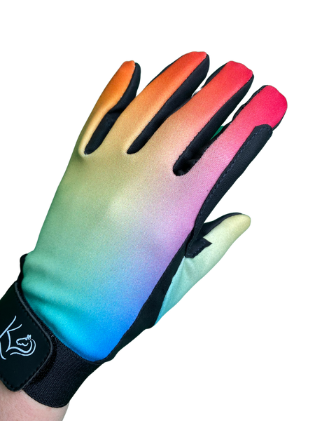 Smooth Prismatic Horse Riding Gloves