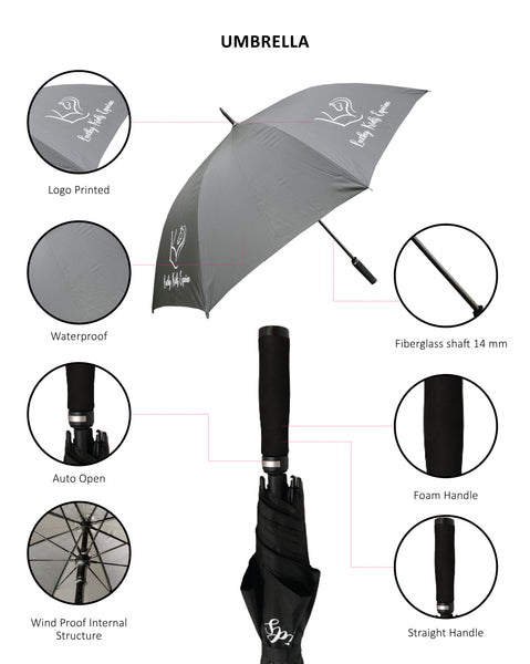 Lucky Kids Equine Umbrella 30" - Black - Features